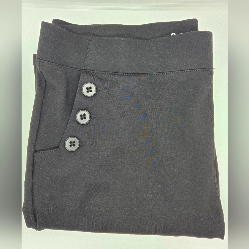 Betabrand Black Bootcut 6 Button High Waist Sailor Pant XXL Long